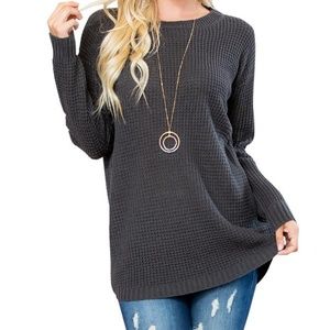 Riah Fashion Women'S Waffle Sweater free lip liner